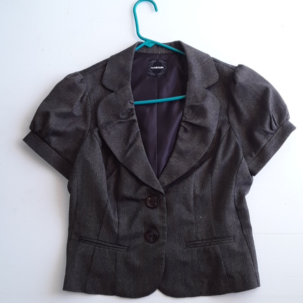 Business style short sleeve brow blazer